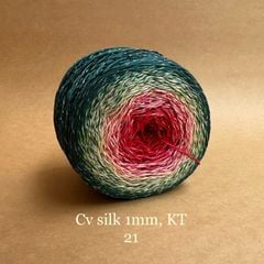 Cầu vồng sợi Silk kim tuyến, cỡ 1.0mm, 300g, đan móc áo, váy, khăn