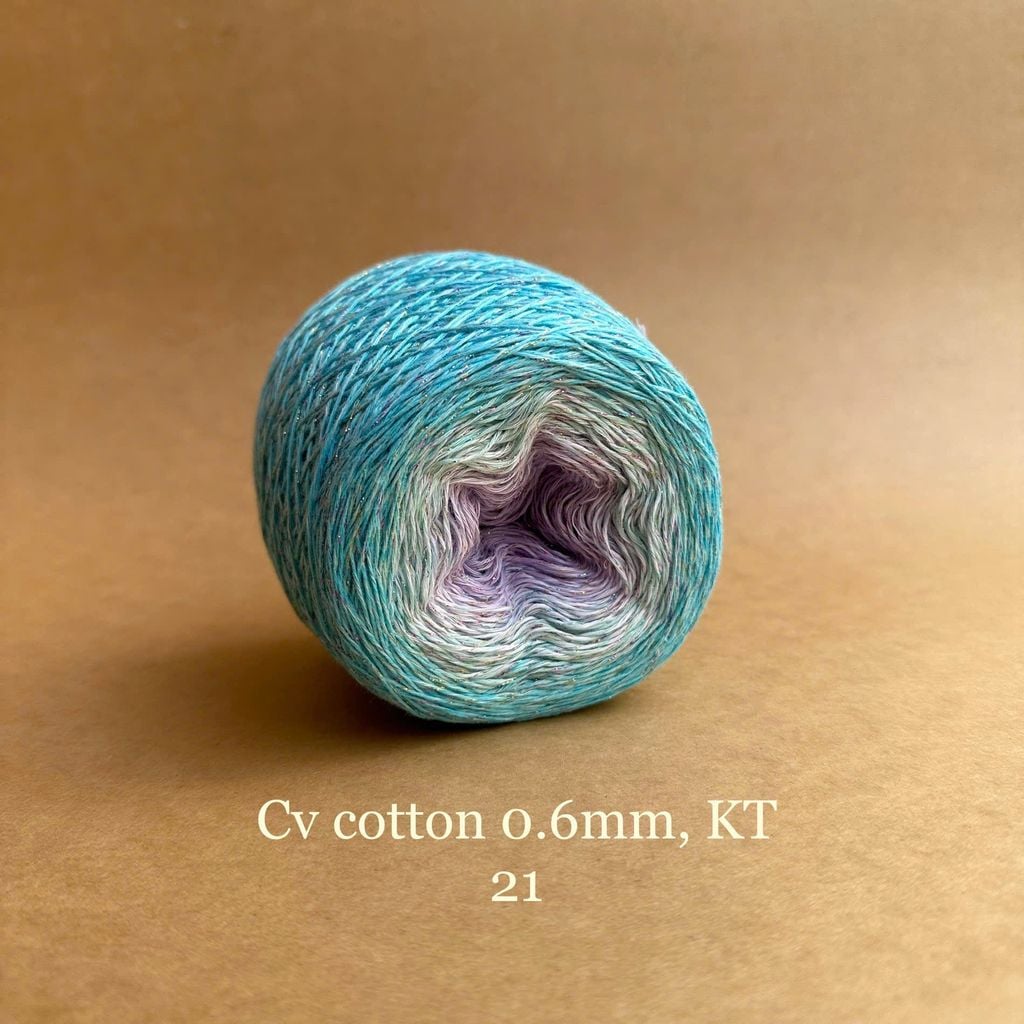 Sợi cầu vồng Cotton 0.6mm, kim tuyến
