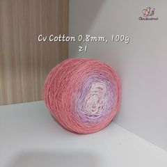 Sợi cầu vồng Cotton 0.8mm cuộn 100g, Chouihandmade, đan móc áo, váy