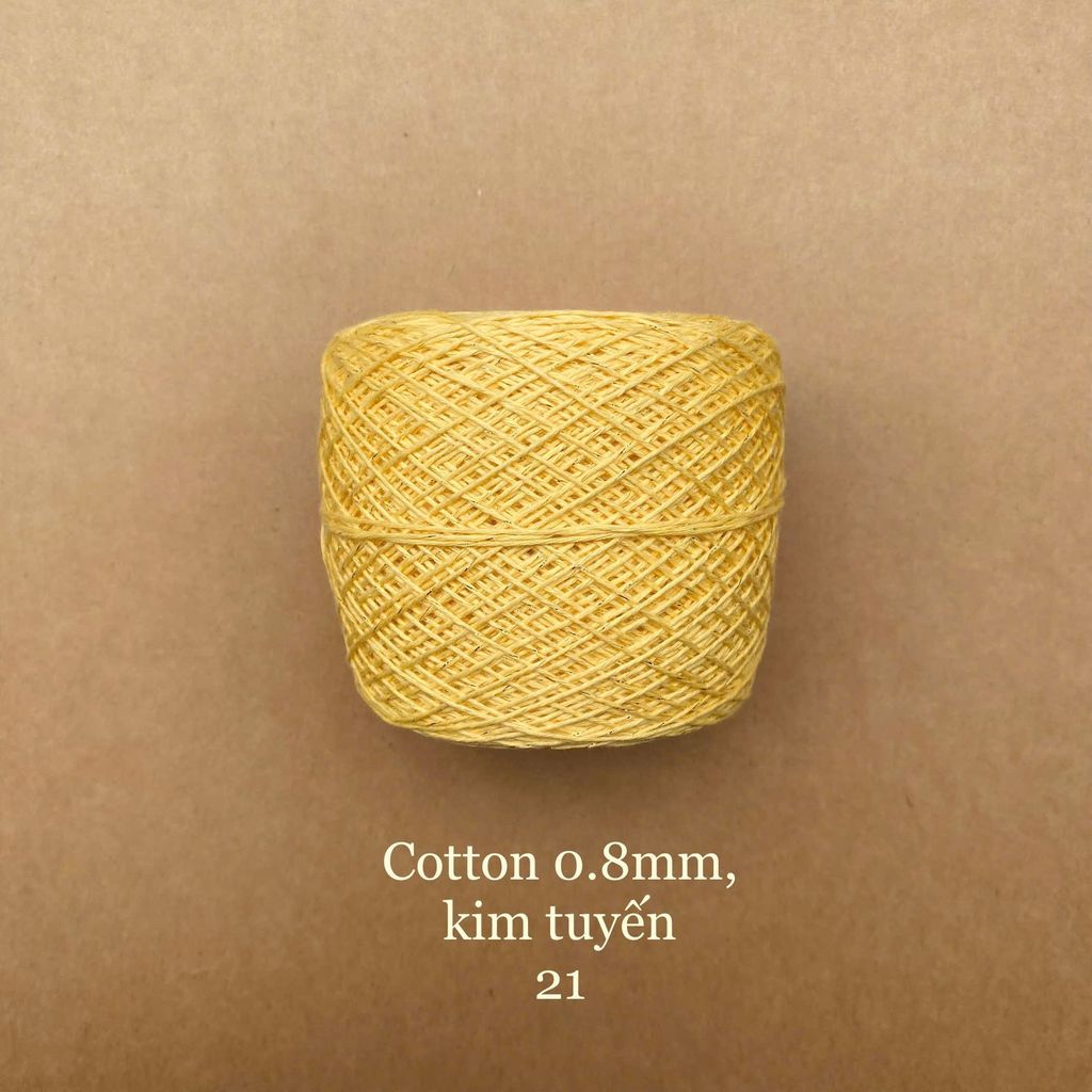 Sợi Cotton 0.8mm, kim tuyến, đan móc áo, váy, khăn
