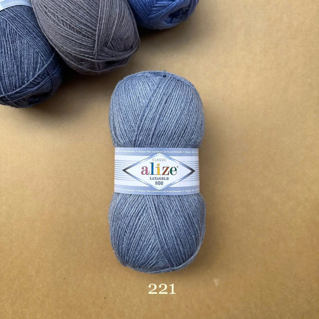 Cuộn len ấm Lanagold 800 hãng Alize siêu dôi, siêu ấm đan móc khăn, áo ấm cực thích