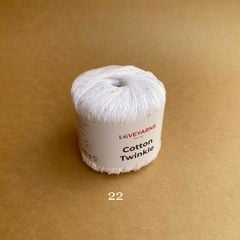 Sợi lấp lánh Cotton Twinkle nhập từ Loveyarns, đan móc áo, váy, khăn