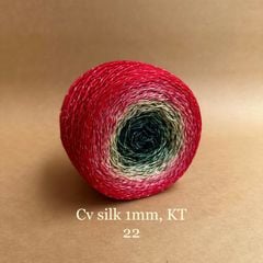 Cầu vồng sợi Silk kim tuyến, cỡ 1.0mm, 300g, đan móc áo, váy, khăn