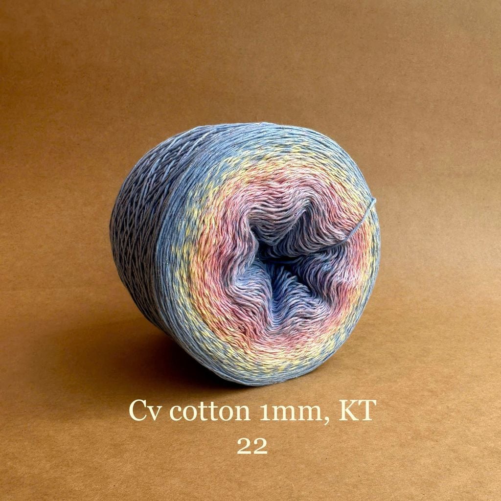 Sợi cầu vồng Cotton 1mm, kim tuyến