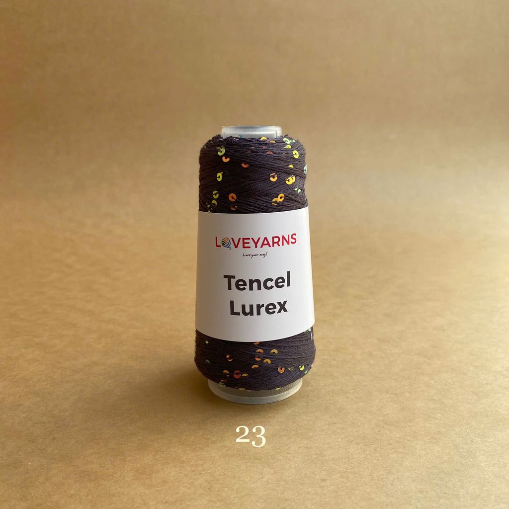 Sợi Tencel Lurex nhập từ Loveyarns, đan móc áo, khăn