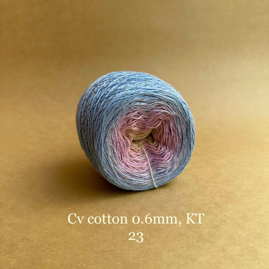 Sợi cầu vồng Cotton 0.6mm, kim tuyến