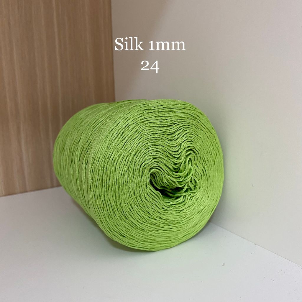 Cuộn sợi 100% Silk 1mm, 300g màu trơn