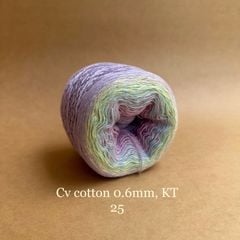 Sợi cầu vồng Cotton 0.6mm, kim tuyến