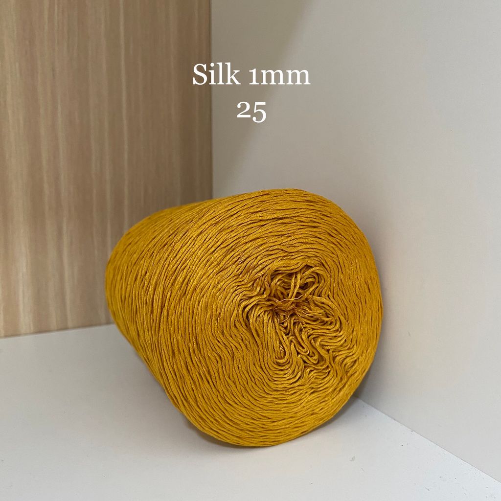 Cuộn sợi 100% Silk 1mm, 300g màu trơn