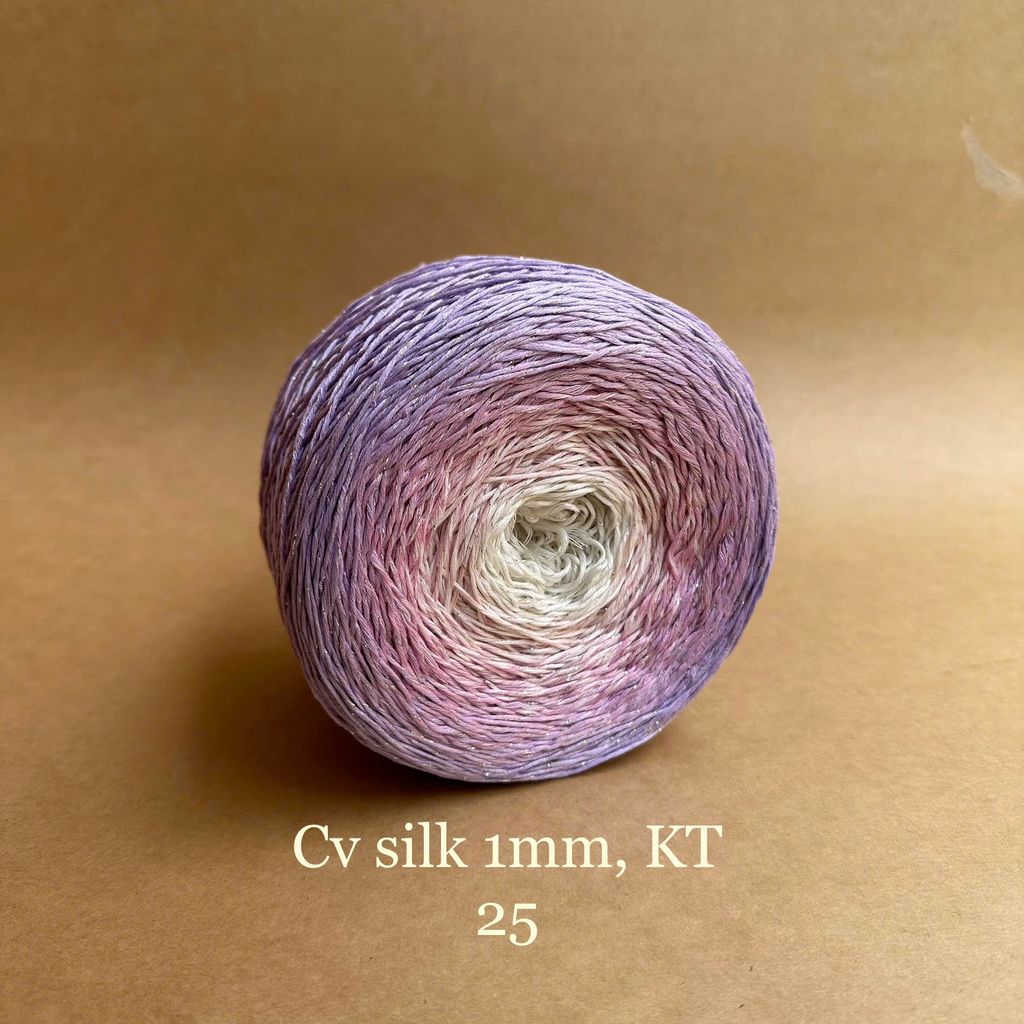 Cầu vồng sợi Silk kim tuyến, cỡ 1.0mm, 300g, đan móc áo, váy, khăn