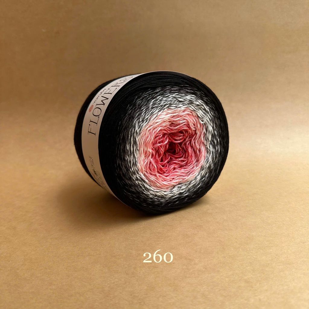 Len cầu vồng cotton Flowers - Yarnart - 250g dài 1000m (Bảng màu từ 250-300)