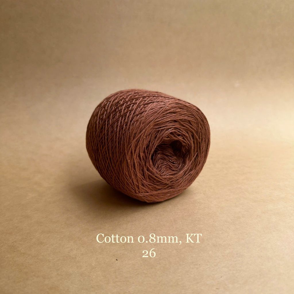 Sợi Cotton 0.8mm, kim tuyến, đan móc áo, váy, khăn