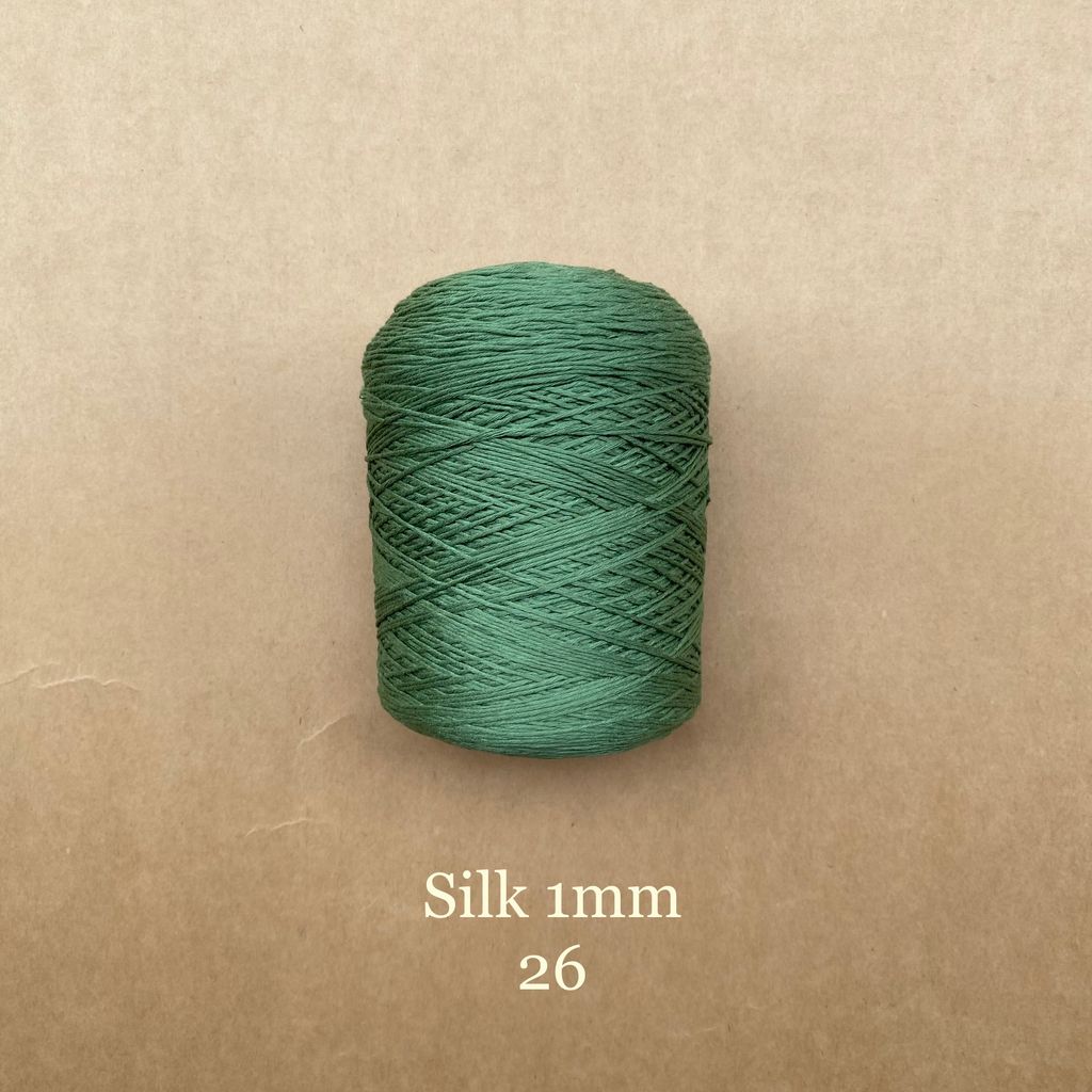 Cuộn sợi 100% Silk 1mm, 300g màu trơn