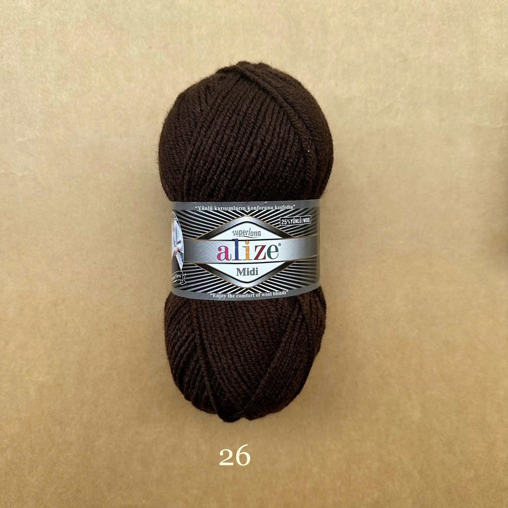 Len đông Superlana Midi nhập khẩu từ Alize Yarns, đan móc thú, áo, nón, khăn