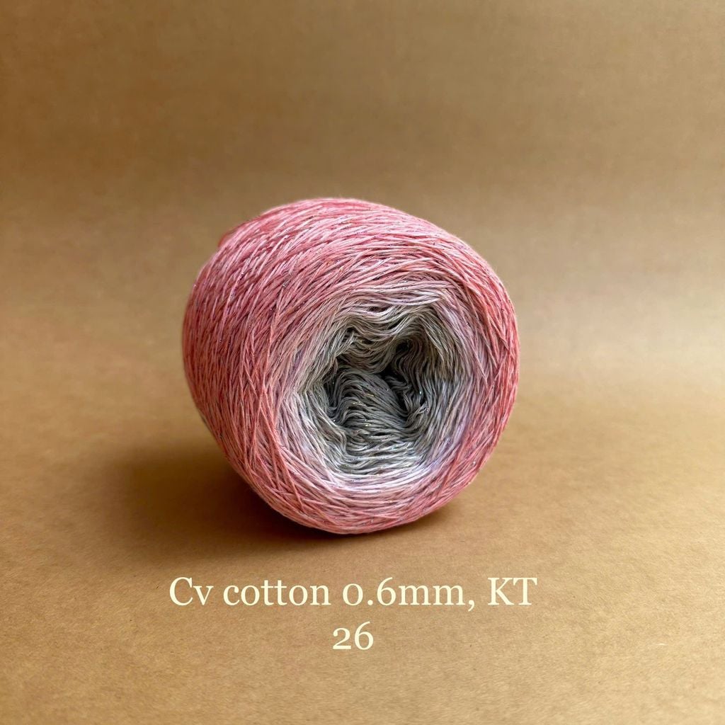 Sợi cầu vồng Cotton 0.6mm, kim tuyến
