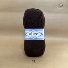 Cuộn len ấm Lanagold 800 hãng Alize siêu dôi, siêu ấm đan móc khăn, áo ấm cực thích