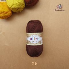 Sợi acrylic bóng Diva nhập khẩu từ Alize yarns đan móc bikini, áo, váy, thú, nón cực xinh