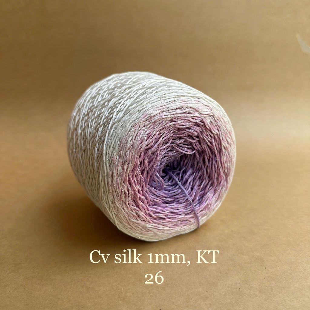 Cầu vồng sợi Silk kim tuyến, cỡ 1.0mm, 300g, đan móc áo, váy, khăn