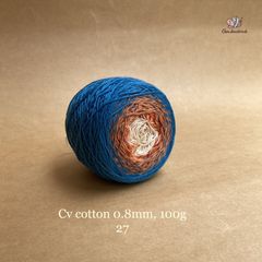 Sợi cầu vồng Cotton 0.8mm cuộn 100g, Chouihandmade, đan móc áo, váy