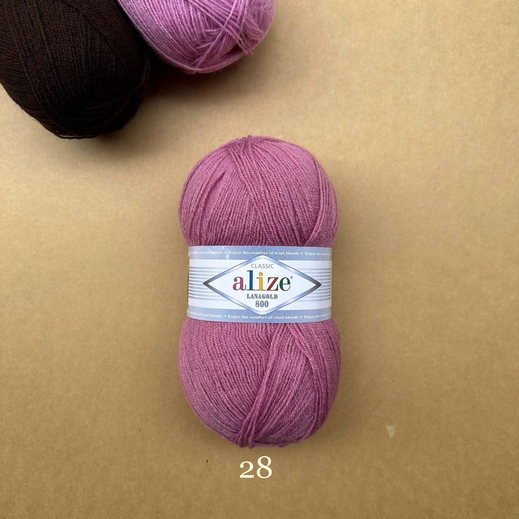 Cuộn len ấm Lanagold 800 hãng Alize siêu dôi, siêu ấm đan móc khăn, áo ấm cực thích