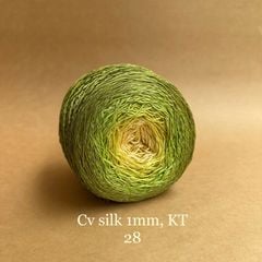 Cầu vồng sợi Silk kim tuyến, cỡ 1.0mm, 300g, đan móc áo, váy, khăn