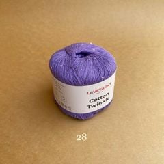 Sợi lấp lánh Cotton Twinkle nhập từ Loveyarns, đan móc áo, váy, khăn