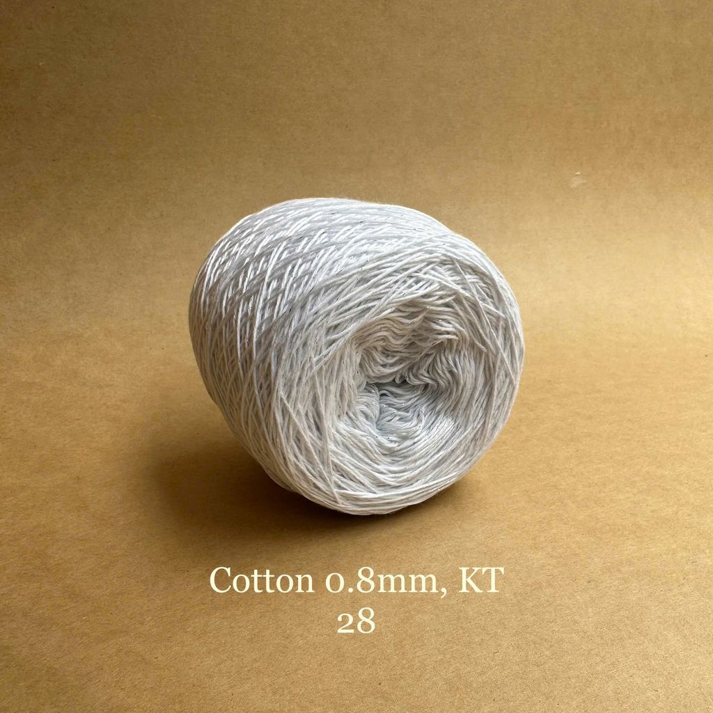 Sợi Cotton 0.8mm, kim tuyến, đan móc áo, váy, khăn