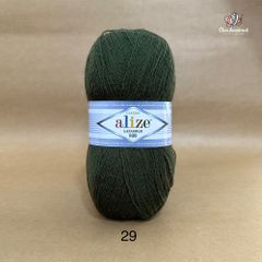 Cuộn len ấm Lanagold 800 hãng Alize siêu dôi, siêu ấm đan móc khăn, áo ấm cực thích