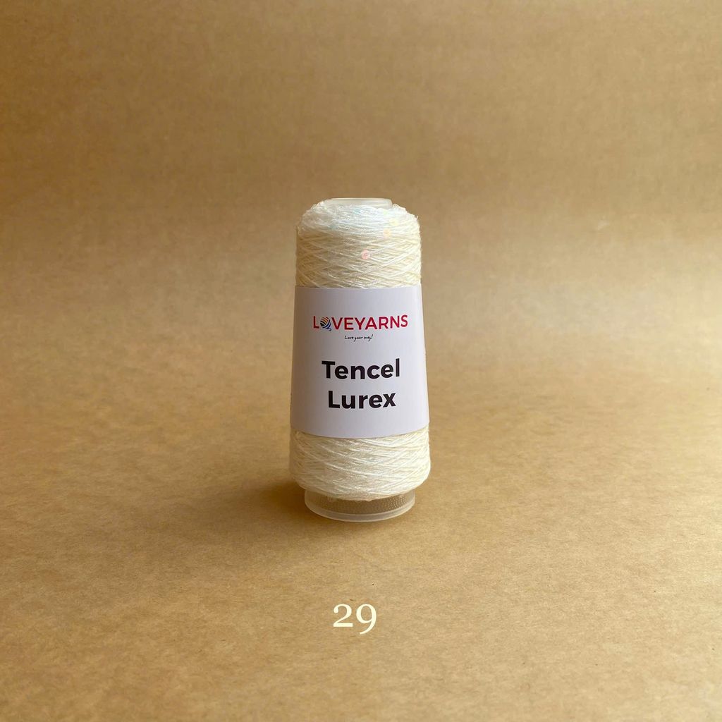 Sợi Tencel Lurex nhập từ Loveyarns, đan móc áo, khăn