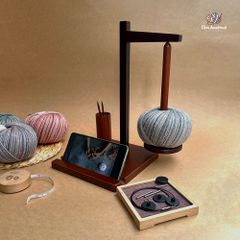 Giá đỡ con lắc bằng gỗ, có ống đựng dụng cụ và giá đỡ điện thoại, Chou.ihandmade