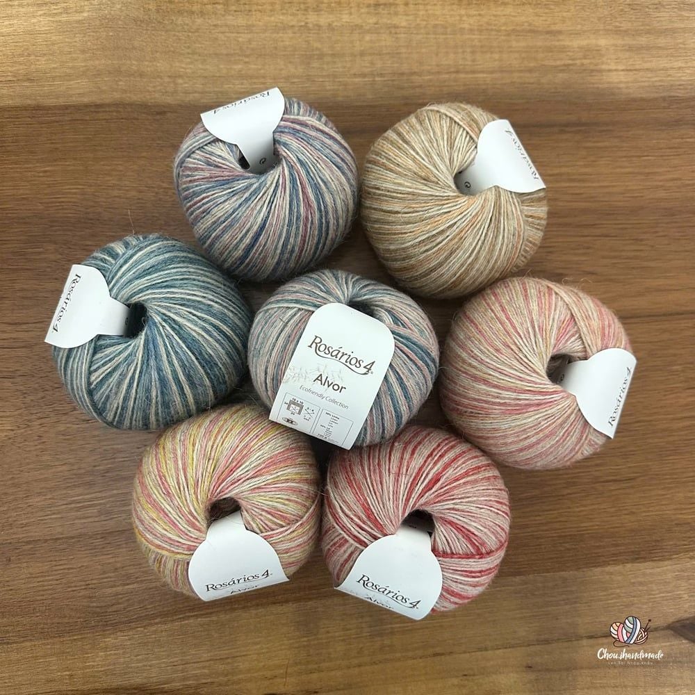 Len Alvor Print nhập từ Rosarios 4, đan móc áo, váy, khăn