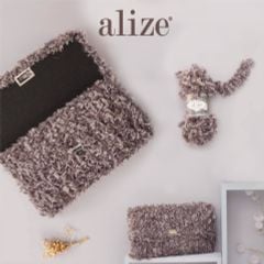 Len lông xù Puffy Fur nhập khẩu từ Alize Yarns, tết vỏ gối, thú bông, áo khoác