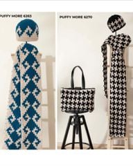 Len to loang Puffy More nhập khẩu từ Alize Yarns tết chăn, thảm, vỏ gối