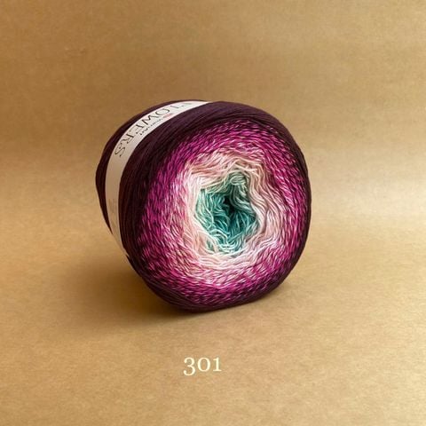 Len cotton cầu vồng Flowers - Yarnart - 250g dài 1000m (Bảng màu từ 301-320)