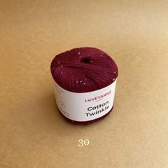 Sợi lấp lánh Cotton Twinkle nhập từ Loveyarns, đan móc áo, váy, khăn