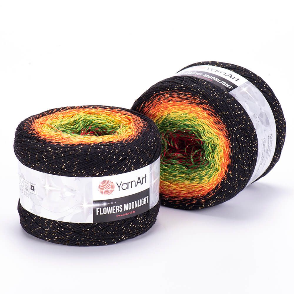 Len lấp lánh Flowers Moonlight - Yarnart đan móc áo, váy, khăn tam giác, áo khoác