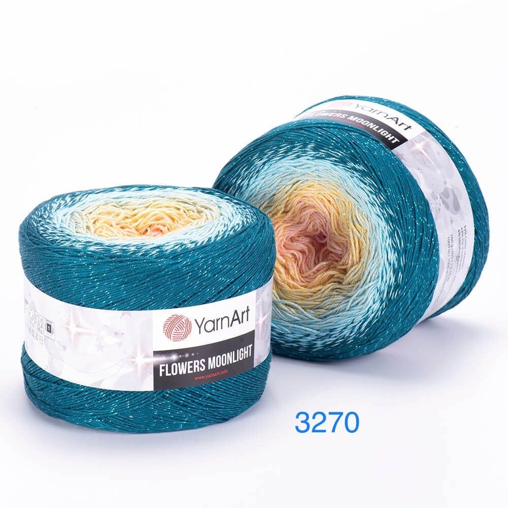 Len lấp lánh Flowers Moonlight - Yarnart đan móc áo, váy, khăn tam giác, áo khoác