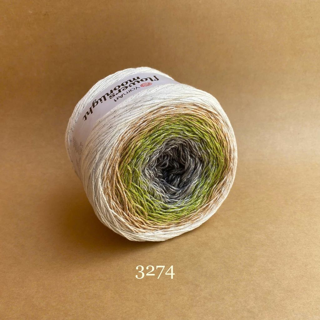 Len lấp lánh Flowers Moonlight - Yarnart đan móc áo, váy, khăn tam giác, áo khoác