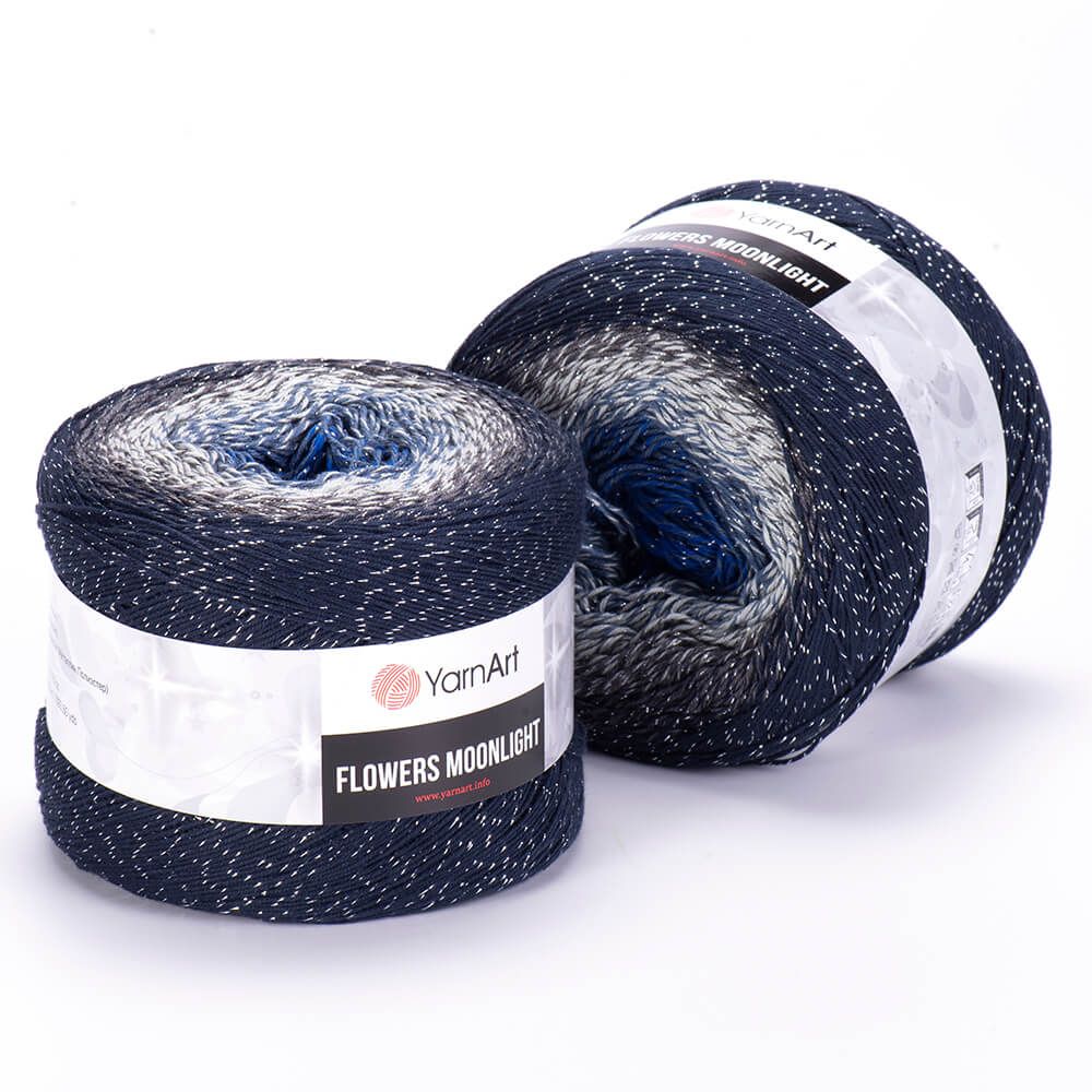 Len lấp lánh Flowers Moonlight - Yarnart đan móc áo, váy, khăn tam giác, áo khoác