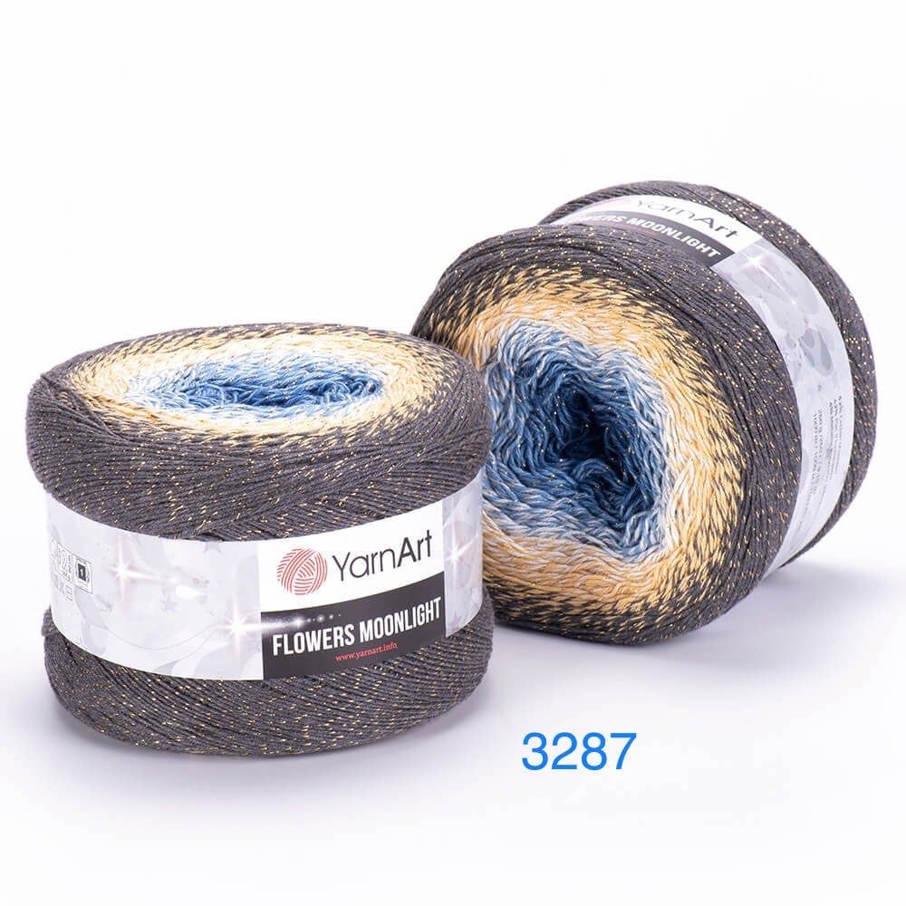 Len lấp lánh Flowers Moonlight - Yarnart đan móc áo, váy, khăn tam giác, áo khoác