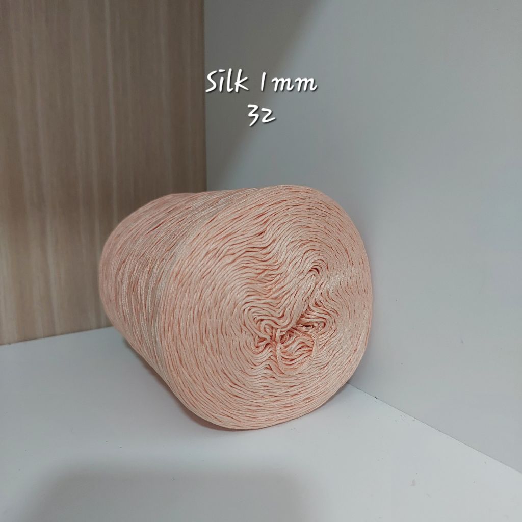 Cuộn sợi 100% Silk 1mm, 300g màu trơn