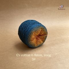Sợi cầu vồng Cotton 0.8mm cuộn 100g, Chouihandmade, đan móc áo, váy