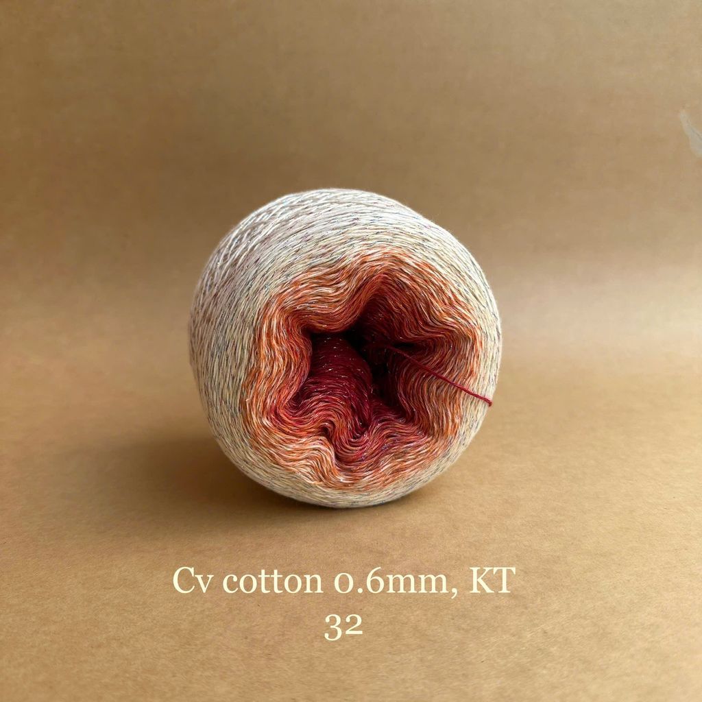 Sợi cầu vồng Cotton 0.6mm, kim tuyến