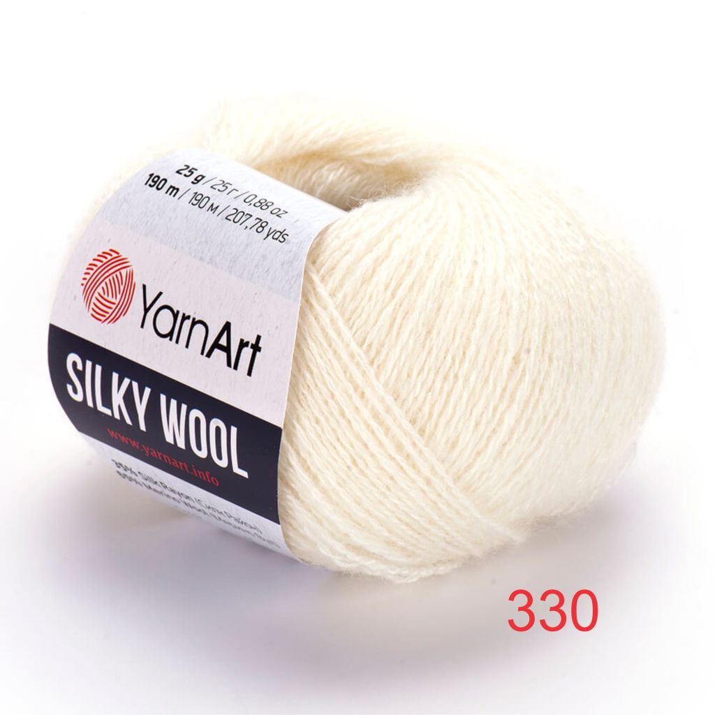 Len lông cừu Silky Wool nhập khẩu từ Yarnart đan móc áo, váy, khăn