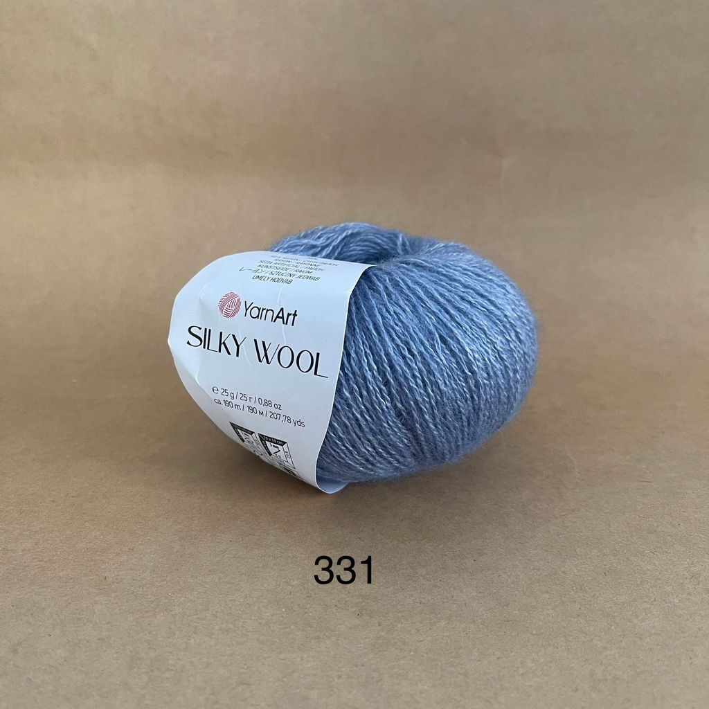Len lông cừu Silky Wool nhập khẩu từ Yarnart đan móc áo, váy, khăn