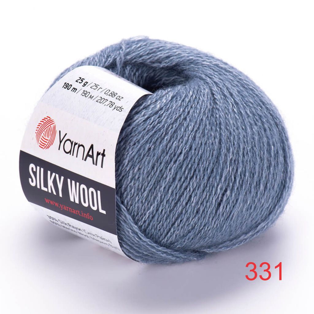 Len lông cừu Silky Wool nhập khẩu từ Yarnart đan móc áo, váy, khăn