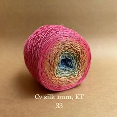 Cầu vồng sợi Silk kim tuyến, cỡ 1.0mm, 300g, đan móc áo, váy, khăn