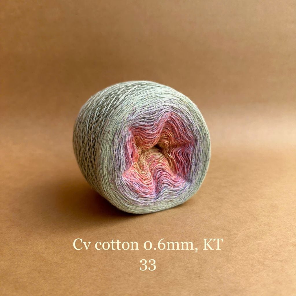 Sợi cầu vồng Cotton 0.6mm, kim tuyến