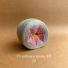Sợi cầu vồng Cotton 0.6mm, kim tuyến