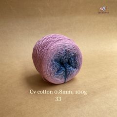 Sợi cầu vồng Cotton 0.8mm cuộn 100g, Chouihandmade, đan móc áo, váy